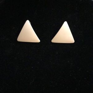 Pink Triangle Earrings